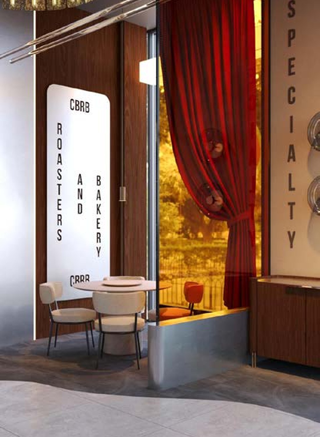 CBRB Astana, Roasters and Bakery signage